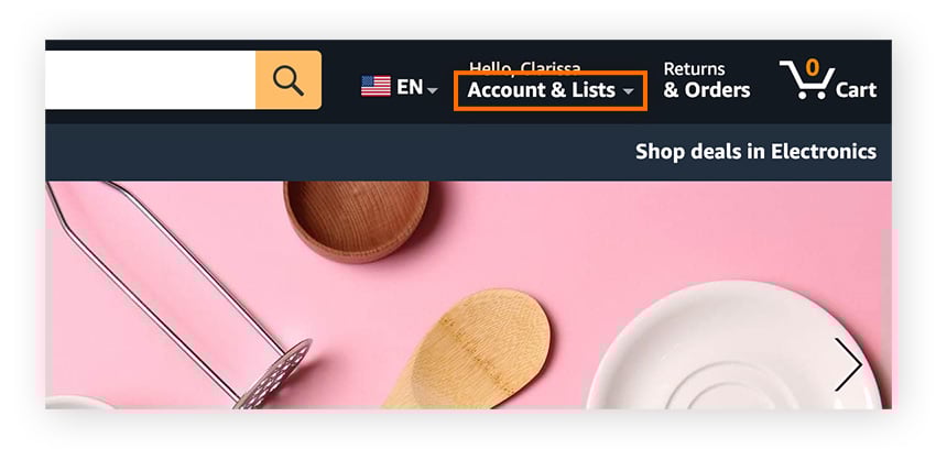 Si votre mot de passe Amazon a été piraté, essayez tout d’abord de le réinitialiser dans la section Compte et listes