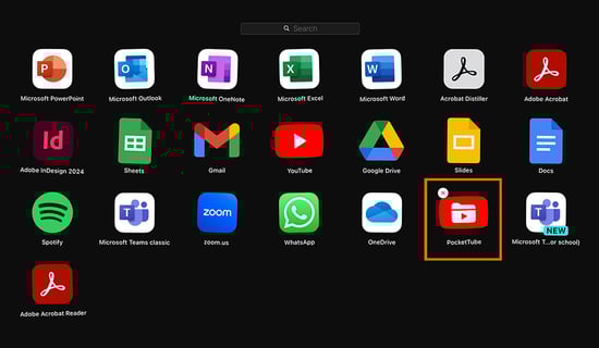  Suppression d’une application du LaunchPad sous macOS Sonoma.
